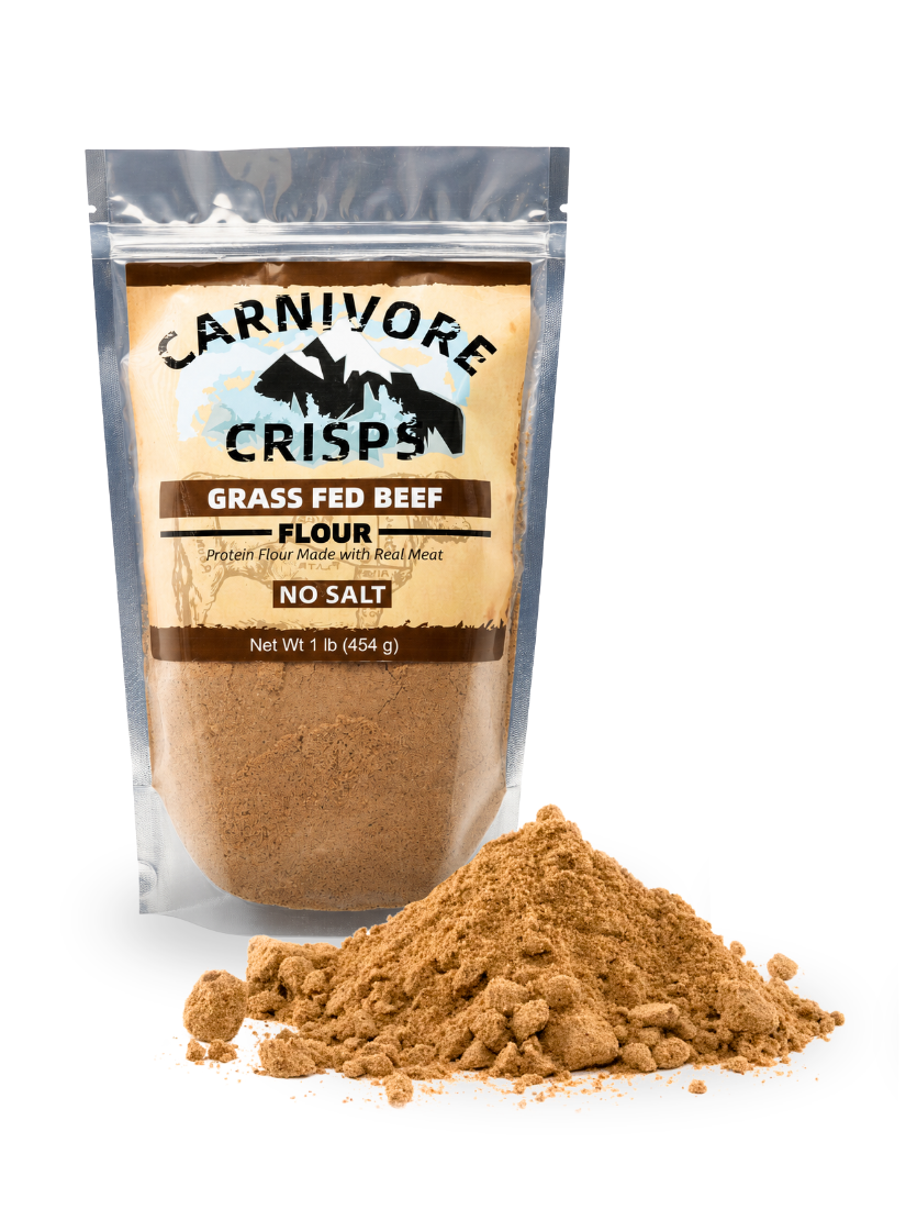 Carnivore Crisps No-Salt Grass-Fed Beef Flour 16 oz