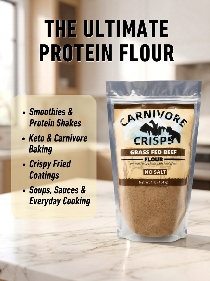 Carnivore Crisps No-Salt Grass-Fed Beef Flour 16 oz