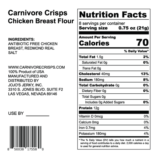 Carnivore Crisps Chicken FLOUR