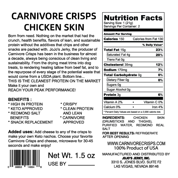 Carnivore Crisps 1.5 oz Chicken Skin Bundle